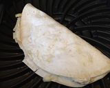 A picture of step 2 of Buffalo chicken quesadilla.