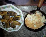 A picture of step 1 of Unripe plantain with egg sauce.