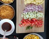 A picture of step 2 of Corn Bhel.