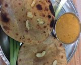 A picture of step 16 of Dal tadka with oven garlic roti.