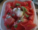 Mentás-mézes-rumos hideg görögdinnye leves recept fázis 1 fotója