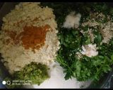 A picture of step 1 of Spinach Vadi.