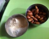 A picture of step 1 of Badam shake.