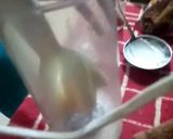 A picture of step 5 of Brownie shake.