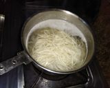 A picture of step 1 of Vegetable Noodles.