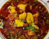 A picture of step 12 of Moong Dal Vadi Curry.