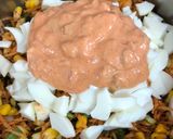 A picture of step 9 of Boiled Egg Salad with Thousand Island Dressing.