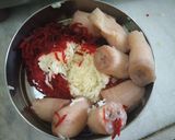 A picture of step 1 of Banana - Beetroot rolls.