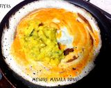 A picture of step 4 of Mysore masala dosa.