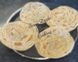 A picture of step 3 of Lachha Paratha with Frozen Method(flaky layered flatbread).