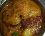 A picture of step 8 of Dum aaloo (dum potato).