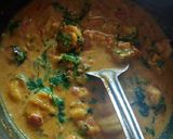 A picture of step 3 of Prawns masala with coconut milk.