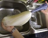 Hình bước làm 1 của món Mực hấp gừng