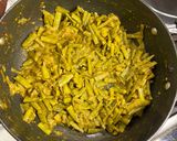 A picture of step 2 of Gawar masala.