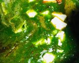 A picture of step 4 of Palak Paneer (Spinach Cheese/Tofu).