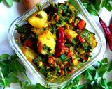 A picture of step 3 of Aloo Methi ki Sabzi.