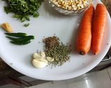 A picture of step 1 of Carrot tikki.