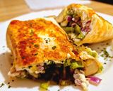 A picture of step 5 of Creamy Mushroom Burrito (Vegetarian).