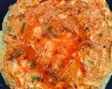 Gambar langkah 7 resipi Roti Paratha Telur & Udang.