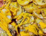Foto del paso 5 de la receta: FILETES DE BRÓTOLA CON CREMA/NARANJA/ROQUEFORT Y PAPAS A LA MOSTAZA 👏😋😋👏😋😋🤩