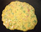 A picture of step 3 of Besan pancake.