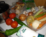 Foto del paso 1 de la receta: Fondo para arroz. O Fideuá con Mejillones y setas