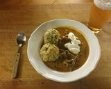 Szalontüdő zsemlegombóc recept fázis 9 fotója
