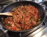 Une image de l'étape 9 de Oignons de roscoff aux tomates,poivron vert,épices et origan.