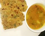 A picture of step 6 of Radish chapati (mullangi masala chapati).