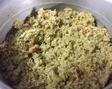A picture of step 4 of Masala rice with aloo gravy.