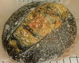 Foto langkah ke 25 dari resep Pandan Charcoal Sourdough Bread (88% - Oven Tangkring).