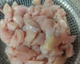 A picture of step 1 of Stir fried Udon noodles /chicken Udon noodles.