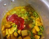 A picture of step 2 of Guvar-kaddu sabji.