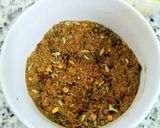 A picture of step 3 of Achari Methi kadu.