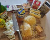 A picture of step 1 of Lemon Garlic Seafood Alfredo.