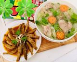 Hình bước làm 3 của món Cá bống kho tộCanh giò heo hầm bắp cải