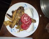 A picture of step 6 of Roast chicken with onions.