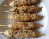 A picture of step 9 of Bread seekh kabab.