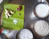 A picture of step 1 of Kalkandu pongal/ kalkandu sadam.