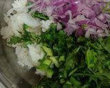 A picture of step 1 of Leftover Rice Cutlets.
