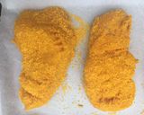 A picture of step 3 of Paleo baked fish fingers - kid friendly.