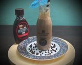 A picture of step 3 of Red velvet chocolate Cake shake.