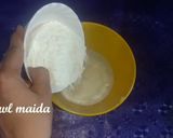 A picture of step 1 of Chicken dough balls.