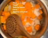 A picture of step 1 of Ghosty chicken katsu curry.