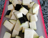 Foto del paso 1 de la receta: Berenjenas y champiñones en salsa de cacahuete