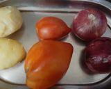 A picture of step 1 of Chana chat.