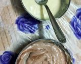 A picture of step 1 of Kesar and chocolate srikhand.