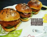 A picture of step 8 of Nugget petty burger with homemade mini buns.