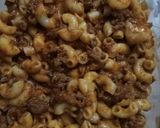 A picture of step 2 of Keema pasta.