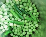 A picture of step 1 of Matar ka dhokla.